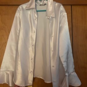 Silky white button-up